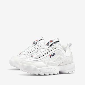 Fila Disruptor 2 Premium Sneakers Leather White Red Navy